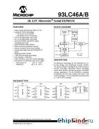 Datasheet 93LC46A-ISN производства Microchip